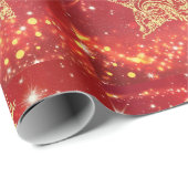 Schöne Weihnachten, Goldener Stern, Glitzern Geschenkpapier (Rolleneckpunkt)