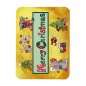 Schöne Weihnachten Magnet (Vertikal)