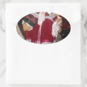 Schöne Weihnachten mit Liebe HABEN einen schönen T Ovaler Aufkleber (Tasche)