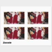 Schöne Weihnachten mit Liebe HABEN einen schönen T Rechteckiger Aufkleber (Blatt)