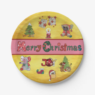 Schöne Weihnachten Pappteller