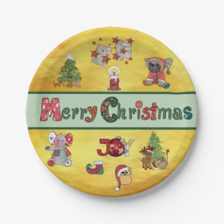 Schöne Weihnachten Pappteller
