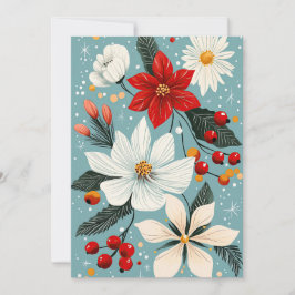 Schöne Weihnachts-Blume Feiertagskarte