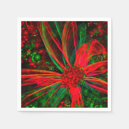 Schöne Weihnachts-Blume Napkins Serviette (Vorderseite)