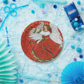 Schöne Weihnachts-Engel-Feier Pappteller (Party)