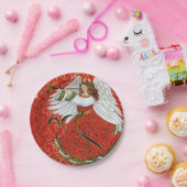 Schöne Weihnachts-Engel-Feier Pappteller (Party)