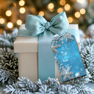 Schöne Weihnachts-Glitzer-Schneeflocken-Ornamente Geschenkanhänger