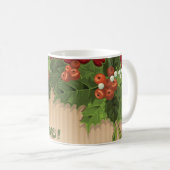 Schöne Weihnachts-Holly-Typografie Holiday-Tasse Kaffeetasse (VorderseiteRechts)