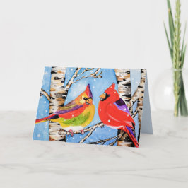 Schöne Weihnachts-Kardinäle Karte