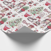 Schöne Weihnachts-Rote Farbe Elemente Geschenkpapier (Ecke)