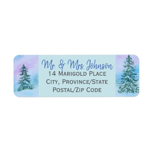 Schöne Weihnachts-Rücksendeadressen-Aufkleber (Vorne)