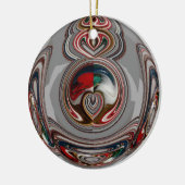 Schöne Weihnachts-Urlaub Saison Farben Keramik Ornament (Links)
