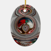 Schöne Weihnachts-Urlaub Saison Farben Keramikornament (Vorne)