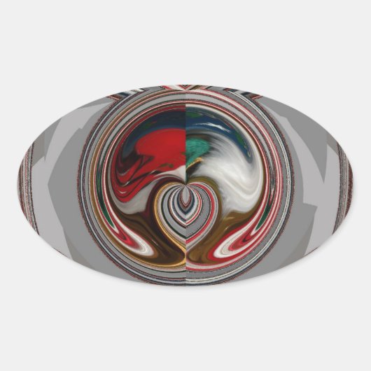 Schöne Weihnachts-Urlaub Saison Farben Ovaler Aufkleber (Vorderseite)