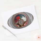 Schöne Weihnachts-Urlaub Saison Farben Ovaler Aufkleber (Umschlag)