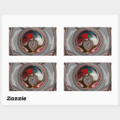 Schöne Weihnachts-Urlaub Saison Farben Rechteckiger Aufkleber (Blatt)