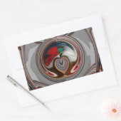 Schöne Weihnachts-Urlaub Saison Farben Rechteckiger Aufkleber (Umschlag)