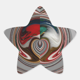 Schöne Weihnachts-Urlaub Saison Farben Stern-Aufkleber