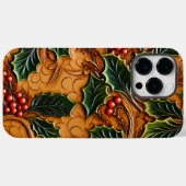 Schöne Weihnachts-Western-Imitate Tooled Leather Case-Mate iPhone Hülle (Rückseite (Horizontal))