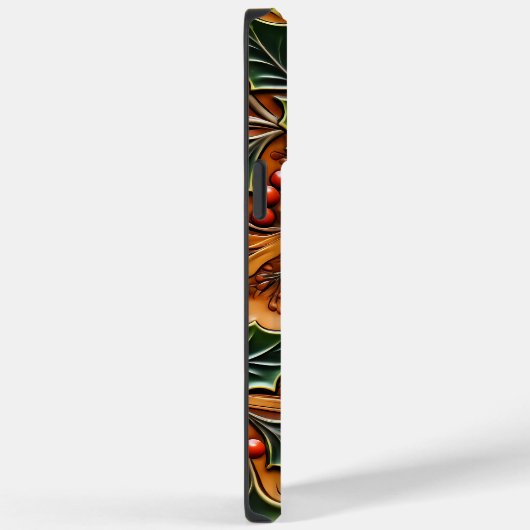 Schöne Weihnachts-Western-Imitate Tooled Leather Case-Mate iPhone Hülle (Rückseite / Rechts)