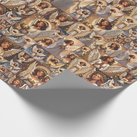 Schöne WeihnachtsAngels Geschenkpapier (Ecke)