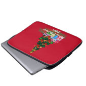 Schöne Weihnachtsbaum Burgundy Electronics Bag Laptopschutzhülle (Vorne Knopf)