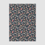 Schöne Weihnachtsbaum Rentier Floral Seidenpapier (Vorderseite)