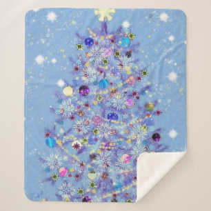 Schöne Weihnachtsbaum Sherpa Blanket Sherpadecke