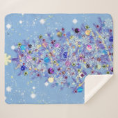 Schöne Weihnachtsbaum Sherpa Blanket Sherpadecke (Vorderseite (Horizontal))