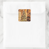 Schöne Weihnachtsbaum-Sticker Quadratischer Aufkleber (Tasche)