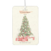 Schöne Weihnachtsbaum Wasserfarbener Urlaub Autolufterfrischer (Vorderseite)