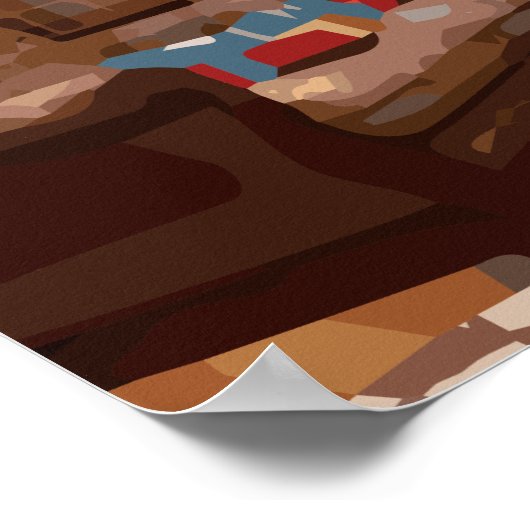 Schöne Weihnachtsbaum-Wohnzimmerszene Poster (Ecke)