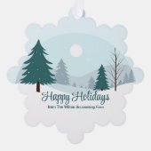 Schöne Weihnachtsbäume Custom Business Holiday Ornament Karte (Vorderseite)