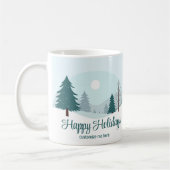 Schöne Weihnachtsbäume Personalisierter Winter Kaffeetasse (Links)