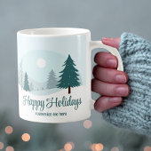 Schöne Weihnachtsbäume Personalisierter Winter Kaffeetasse