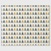 Schöne Weihnachtsbäume und Sterne Wrapping Paper Geschenkpapier (Flach)