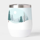 Schöne Weihnachtsbäume Winterurlaub Party (Rückseite)