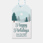 Schöne Weihnachtsbäume Winterurlaub Party Geschenkanhänger (Vorderseite)