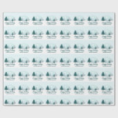 Schöne Weihnachtsbäume Winterurlaub Party Geschenkpapier (Flach)