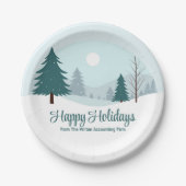 Schöne Weihnachtsbäume Winterurlaub Party Pappteller (Vorderseite)