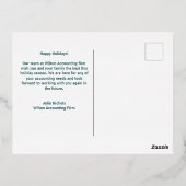 Schöne Weihnachtsbaumen Winter Gold Folien Feiertagspostkarte (Rückseite)