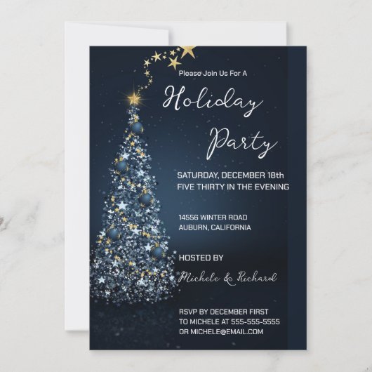 Schöne Weihnachtsbaumfeier Einladung (Vorderseite)