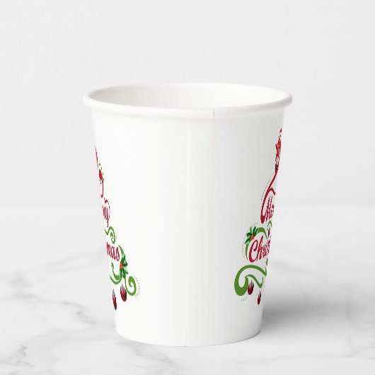 Schöne Weihnachtsbaumschmuck Party PAPER CUPS Pappbecher (Rechts)