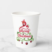 Schöne Weihnachtsbaumschmuck Party PAPER CUPS Pappbecher (Vorderseite)