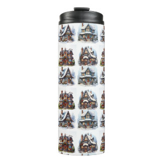 Schöne Weihnachtsbauten Thermosbecher