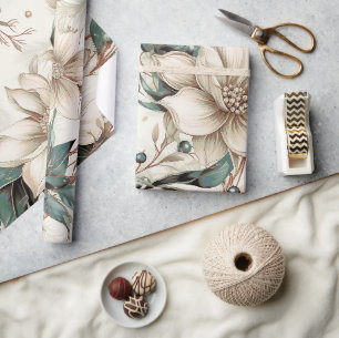 Schöne Weihnachtsblume Geschenkpapier