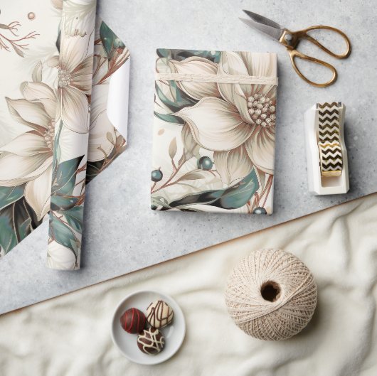 Schöne Weihnachtsblume Geschenkpapier (Kunsthandwerk)