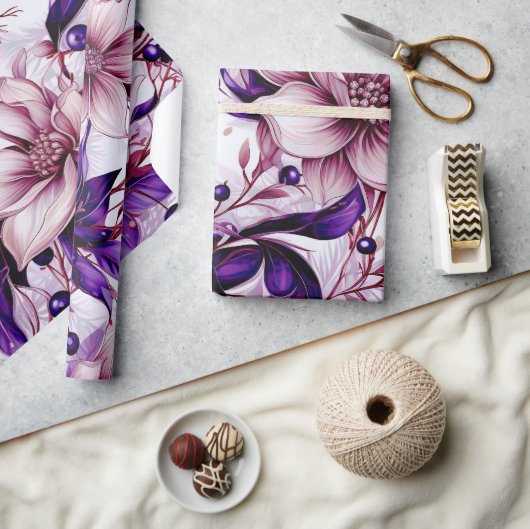 Schöne Weihnachtsblume Geschenkpapier (Kunsthandwerk)