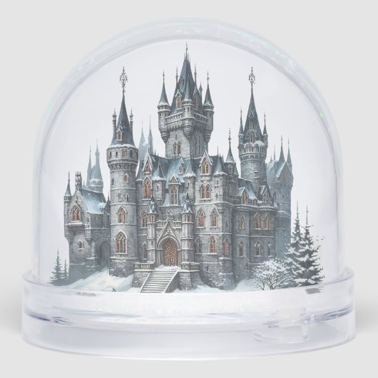 Schöne Weihnachtsburg Schneekugeln (Rückseite)