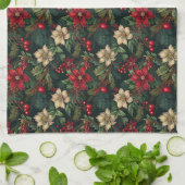 Schöne Weihnachtschinoiserie Blumen Geschirrtuch (Gefaltet)